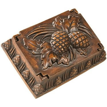 EuroLux Home Sculpture Statue Pineapple Antique Wood Look Hand Painted OK Casting USA EuroLux Home Sculpture Statue Pineapple Antique Wood Look Hand Painted OK Casting USA